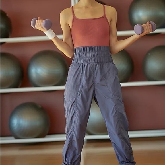 Free People The Way Home Joggers in Deep Sea - Picture 2 of 6